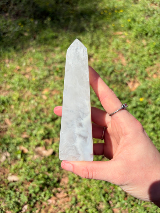 Druzy Banded Agate Tower