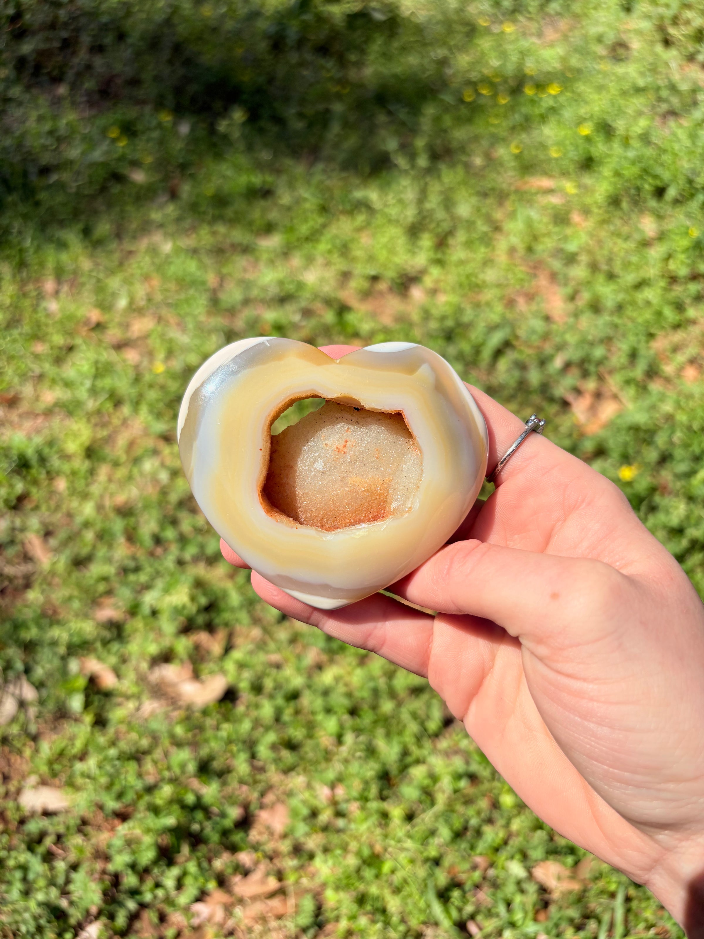 Druzy Agate Heart