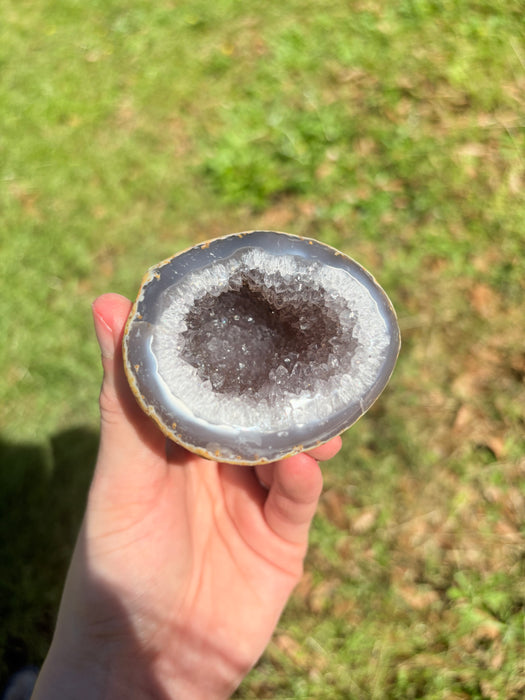 Gorgeous Raw Gemy Agate Geode