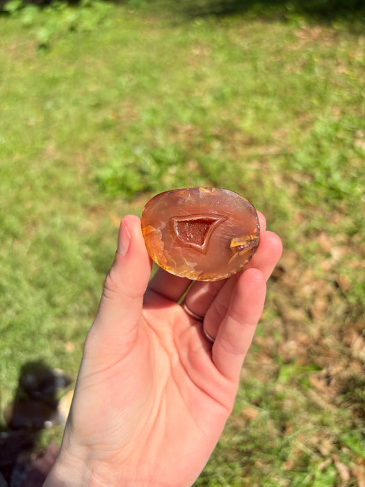 Small Raw Sugar Agate Geode Slab