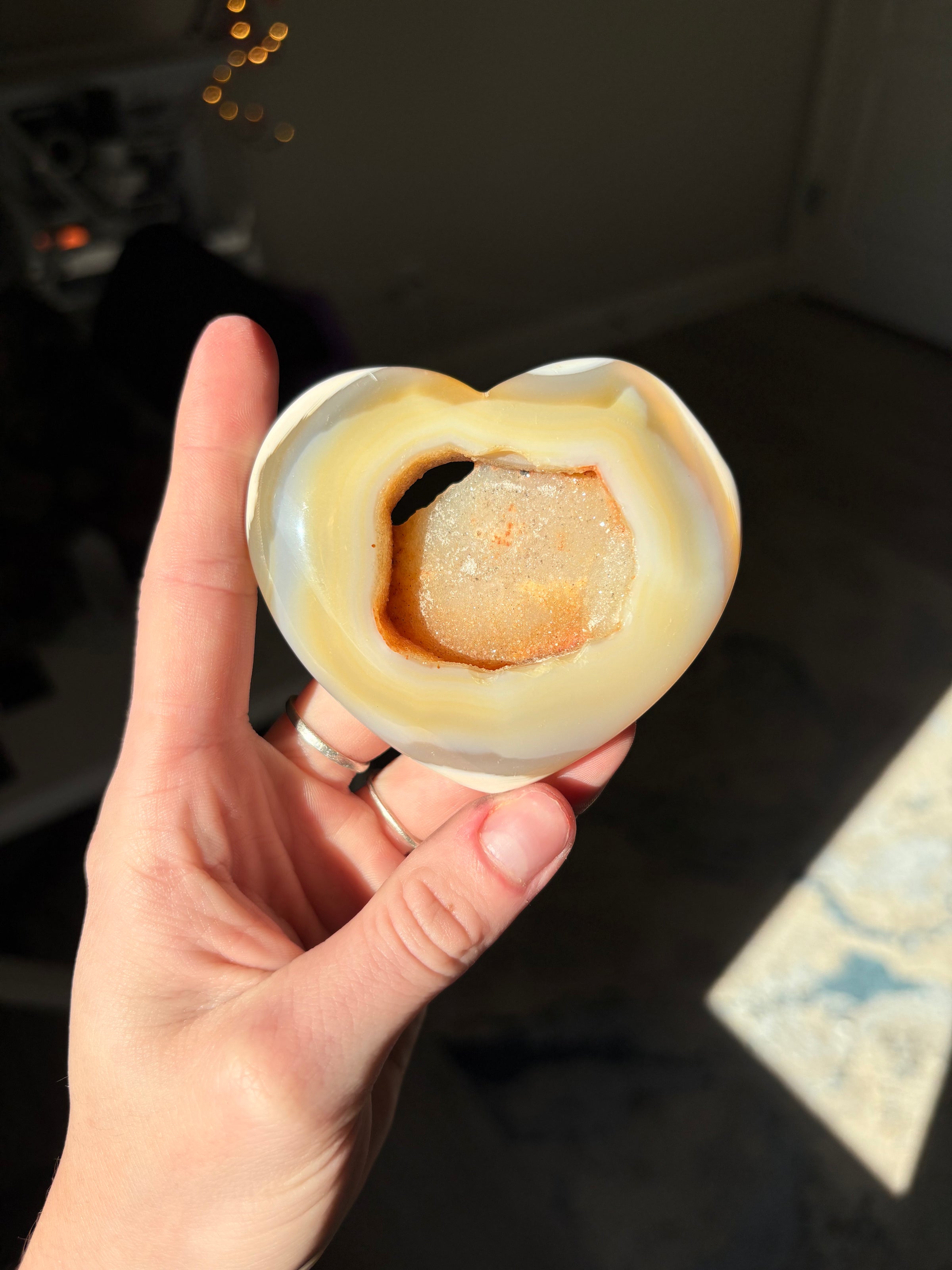 Druzy Agate Heart