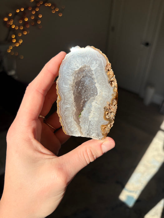 Gorgeous Raw Sugary Agate Geode