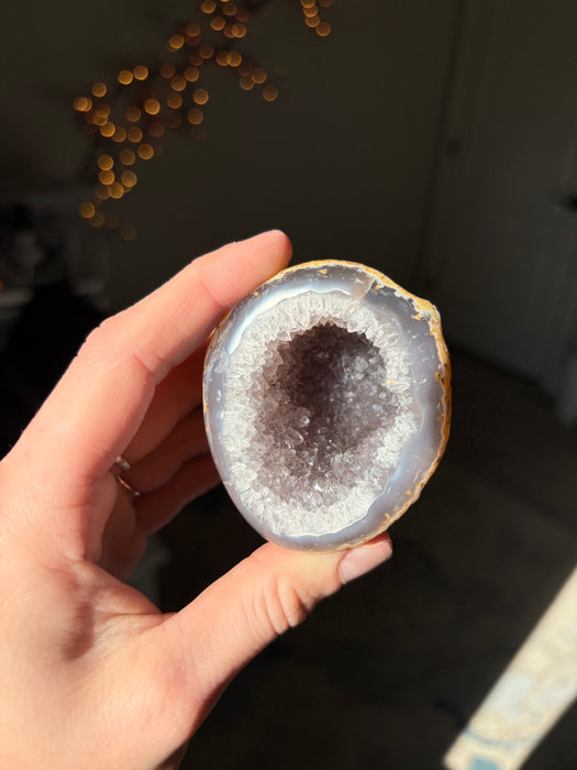Gorgeous Raw Gemy Agate Geode