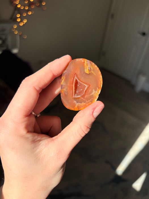 Small Raw Sugar Agate Geode Slab