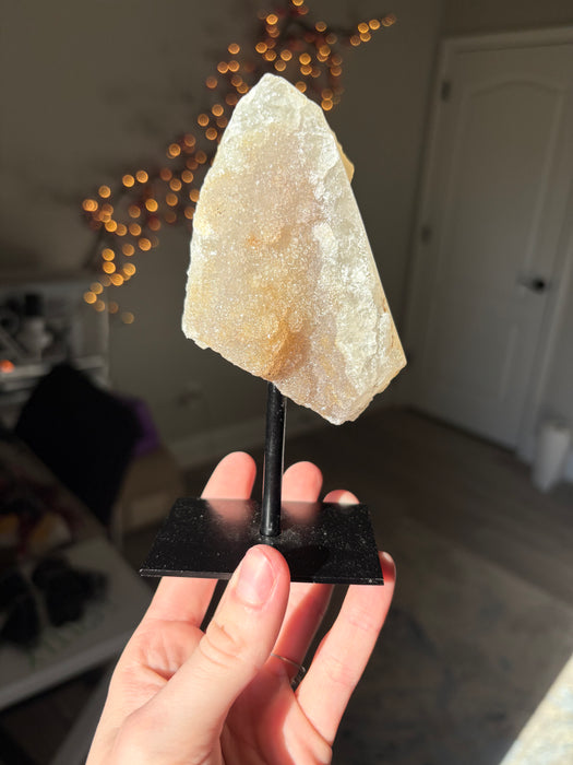 Sugary Orange Agate On Stand