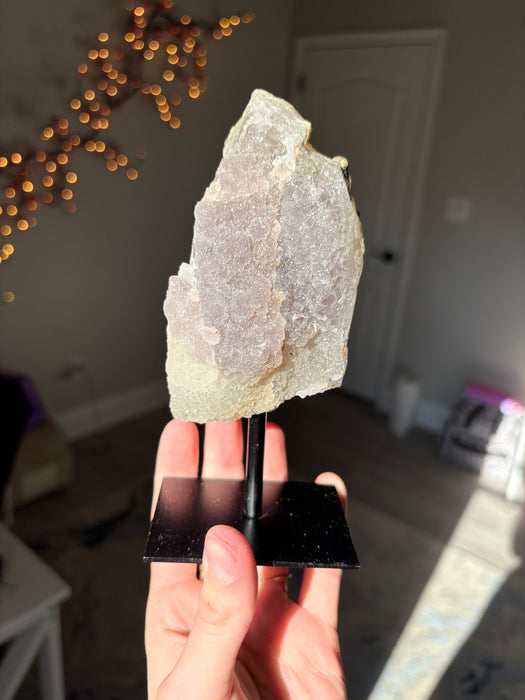 Sugary Purple Amethyst on Stand