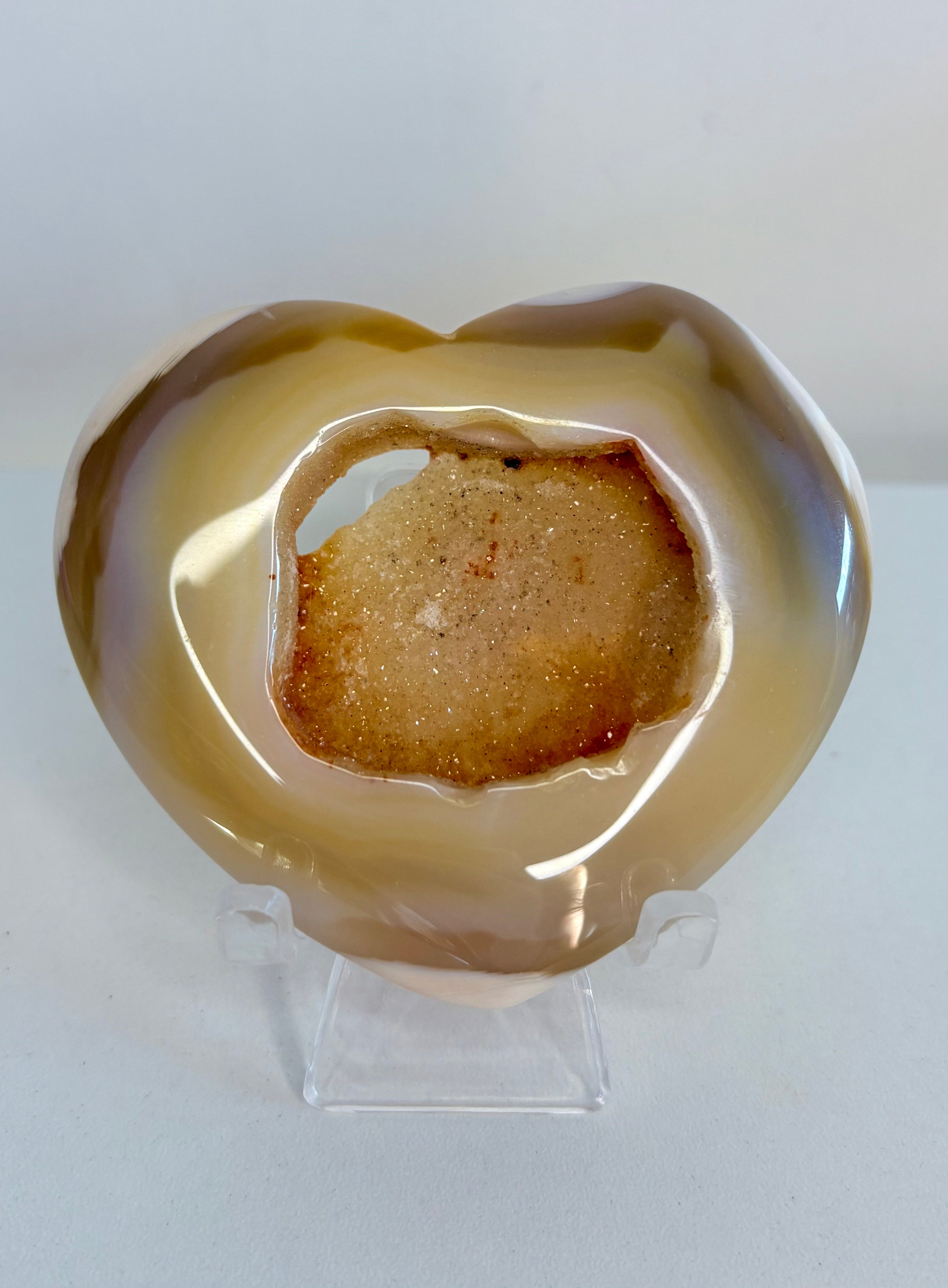 Druzy Agate Heart