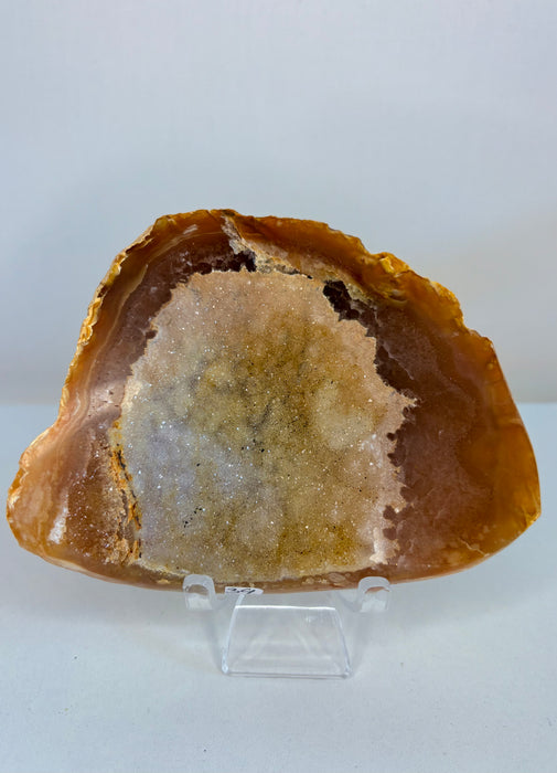 Raw Orange/Blue Sugary Agate Geode