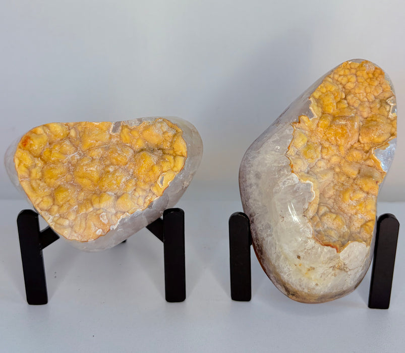 Yellow Velvety Sugar Agate Freeforms