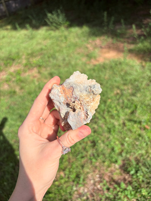 Light Pink & Yellow Raw Chalcedony Specimen