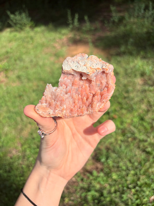 Bright Red & Orange Raw Chalcedony
