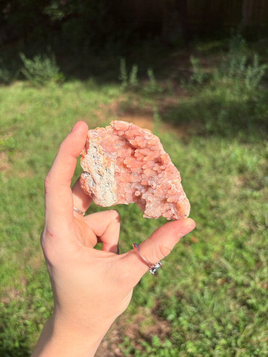 Bright Red & Orange Raw Chalcedony