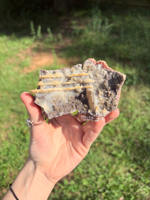 Gray & Light-Yellow Raw Chalcedony Specimen