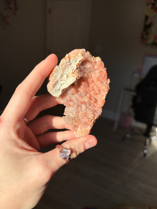 Bright Red & Orange Raw Chalcedony