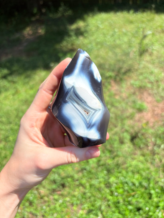Druzy Orca Agate Flame