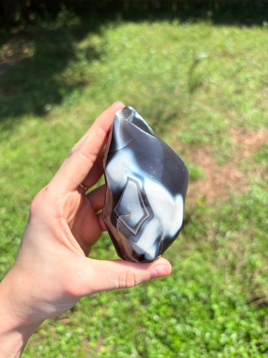 Druzy Orca Agate Flame