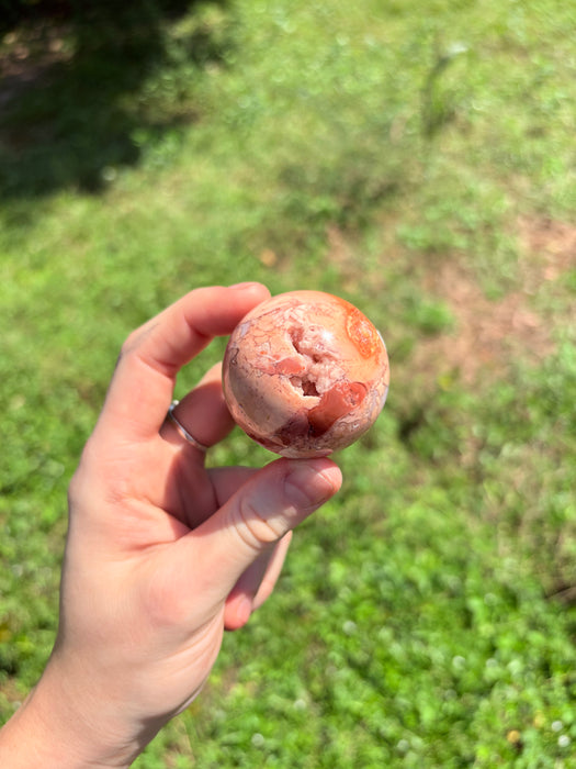 Druzy Cotton Candy Agate Spheres