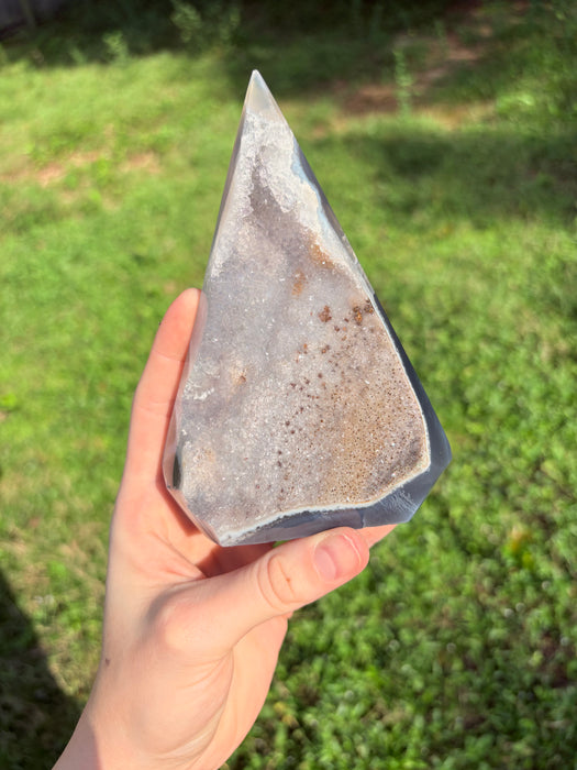 Gemy Light Purple, Blue & Brown Agate Point
