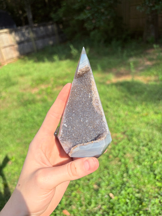 Gemy Brown & Purple Agate Point