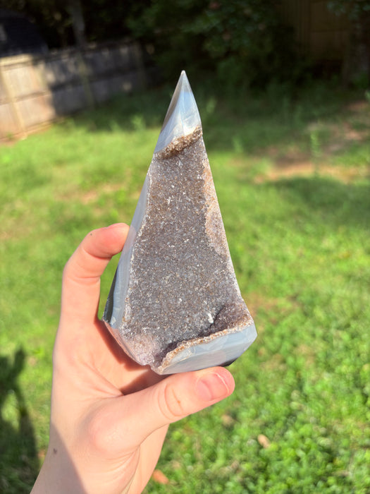 Gemy Brown & Purple Agate Point