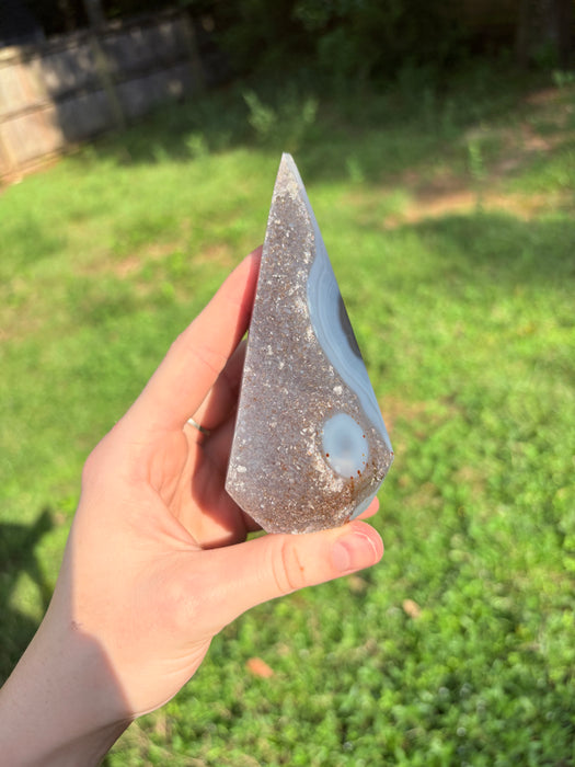 Gemy Brown & Purple Agate Point