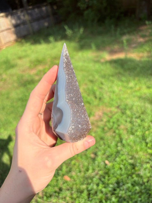 Gemy Brown & Purple Agate Point