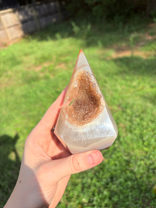Druzy Orange Agate Point