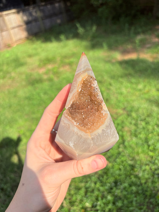 Druzy Orange Agate Point