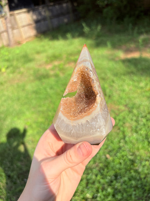 Druzy Orange Agate Point