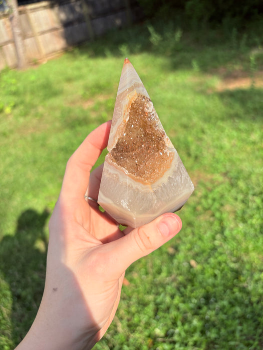 Druzy Orange Agate Point