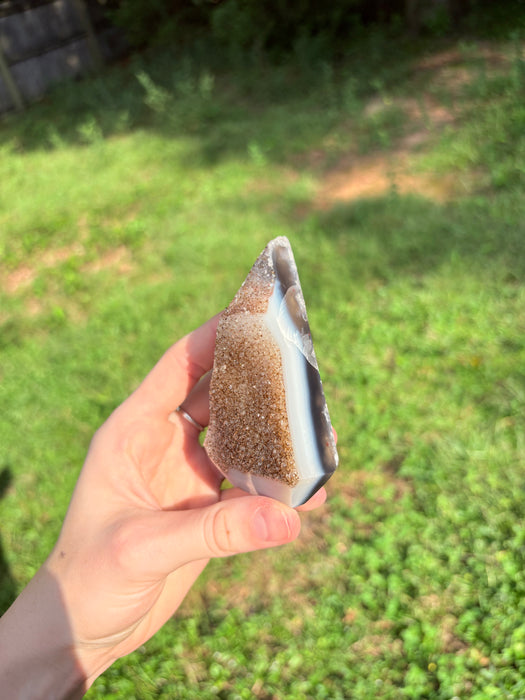 Gemy Brown & White Agate Point