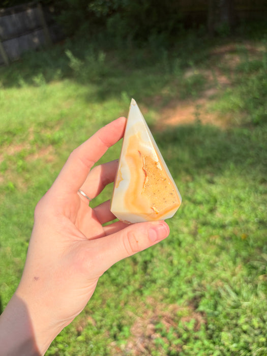 Gorgeous Druzy Orange & Yellow Agate Point