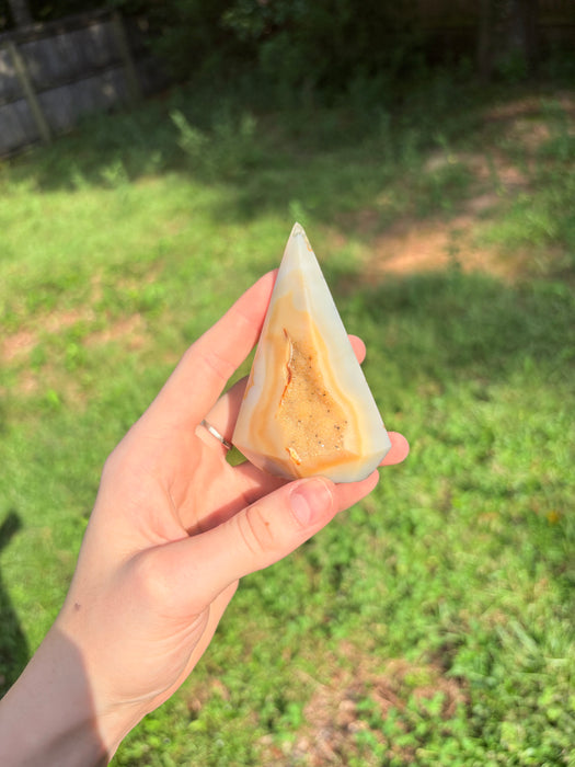 Gorgeous Druzy Orange & Yellow Agate Point