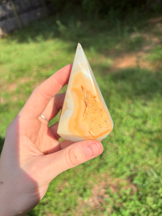 Gorgeous Druzy Orange & Yellow Agate Point