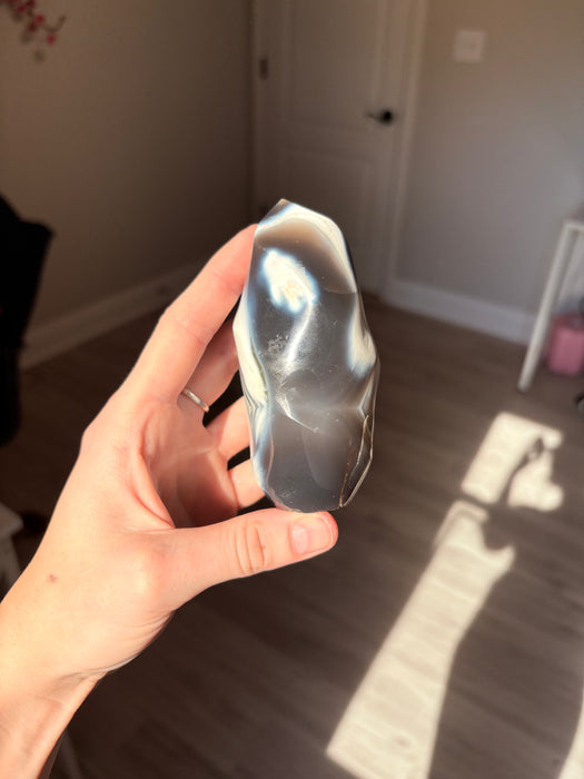 Druzy Orca Agate Flame
