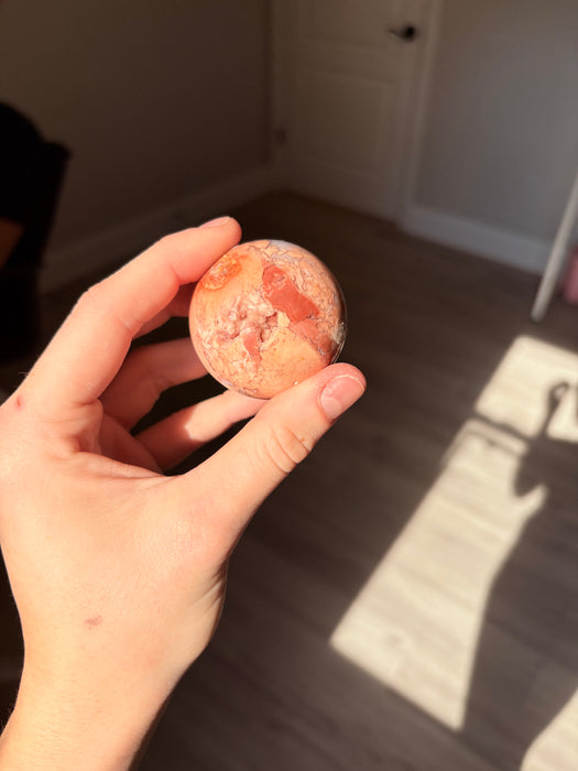 Druzy Cotton Candy Agate Spheres