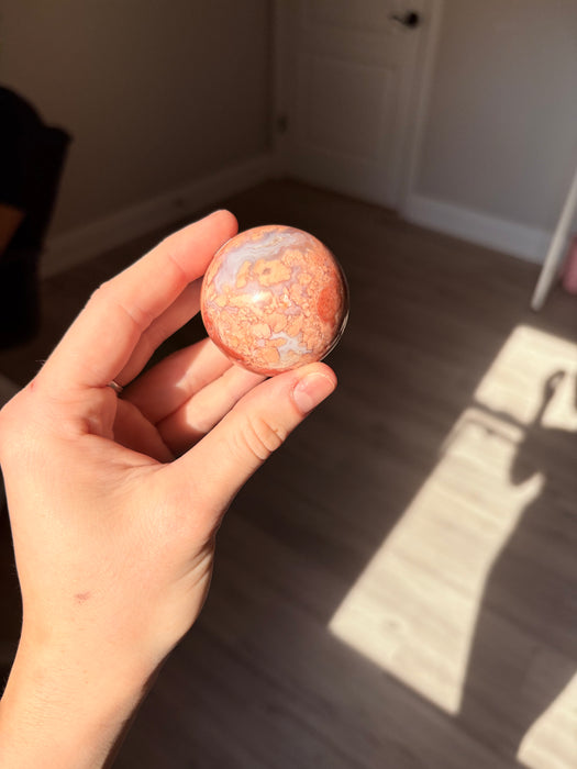 Druzy Cotton Candy Agate Spheres