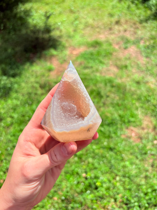 Light Orange & Purple Sugary Agate Point