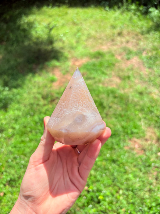 Light Orange & Purple Sugary Agate Point