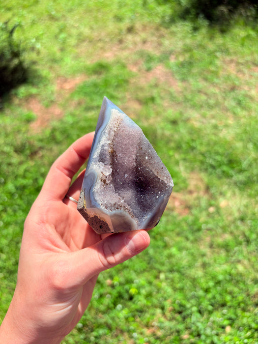 Gemy Purple, Blue & Brown Agate Point
