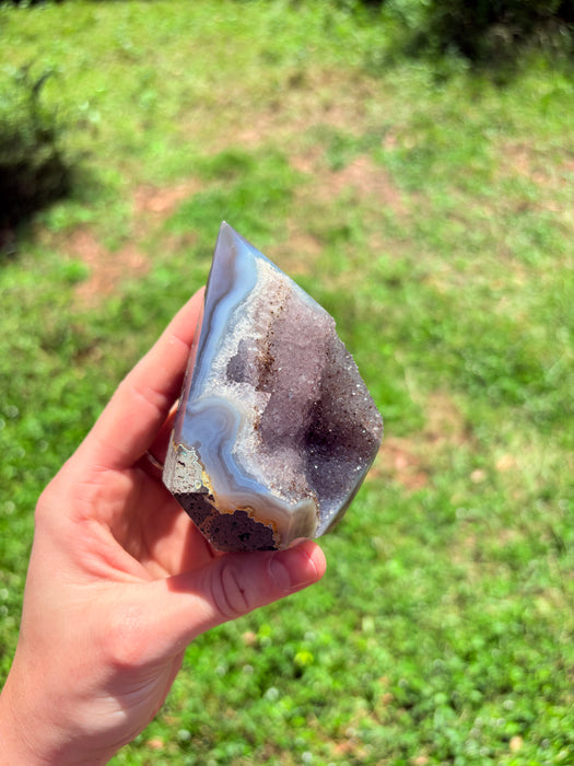 Gemy Purple, Blue & Brown Agate Point