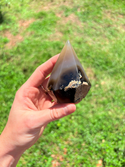 Gemy Brown & Blue Agate Point
