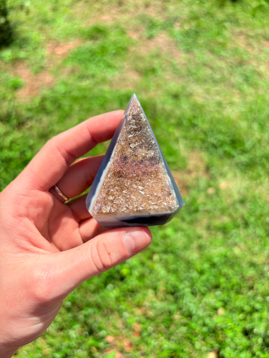 Gemy Brown & Purple Agate Point