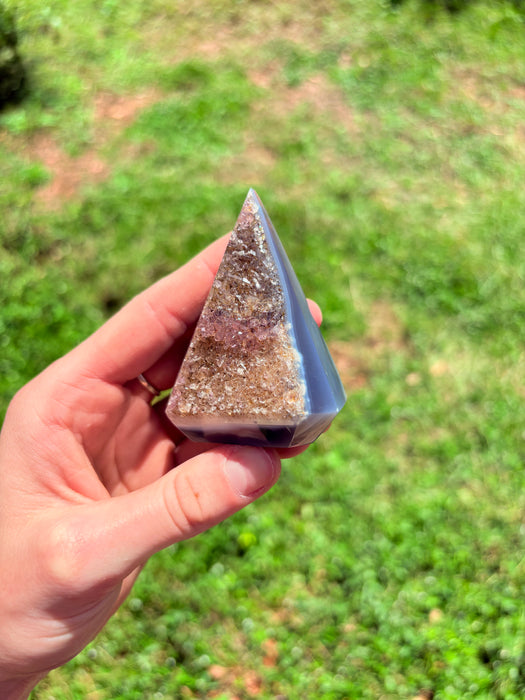 Gemy Brown & Purple Agate Point