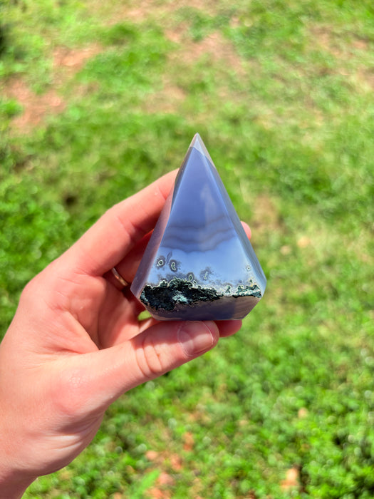 Gemy Brown & Purple Agate Point