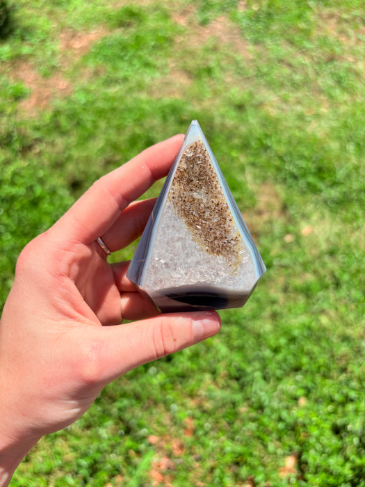 Gemy Brown & Purple Agate Point