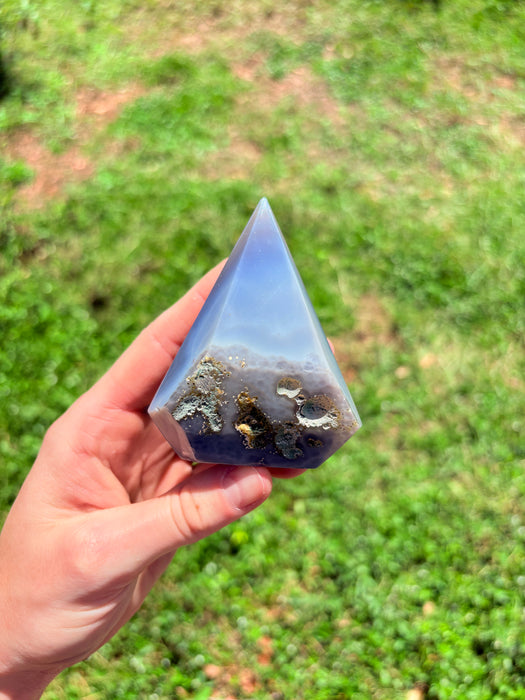 Gemy Brown & Purple Agate Point
