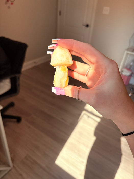Light Green & White Gobi Agate Mushroom