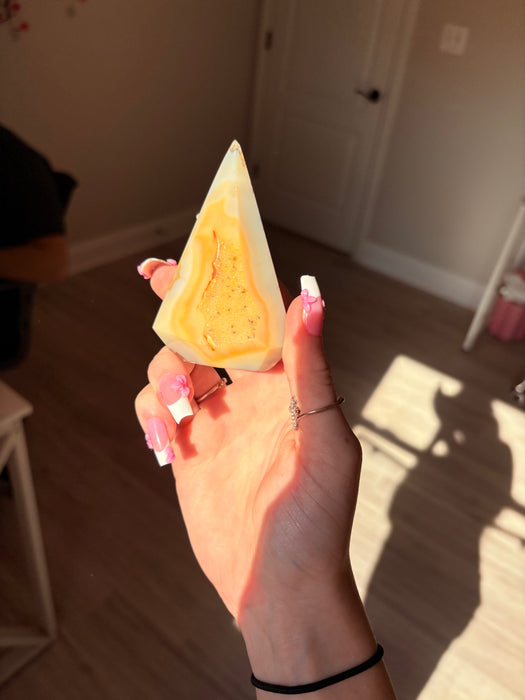 Gorgeous Druzy Orange & Yellow Agate Point