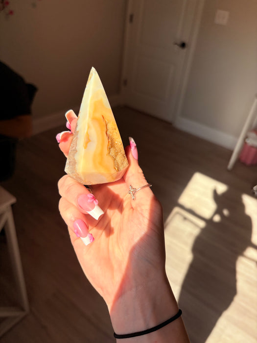 Gorgeous Druzy Orange & Yellow Agate Point